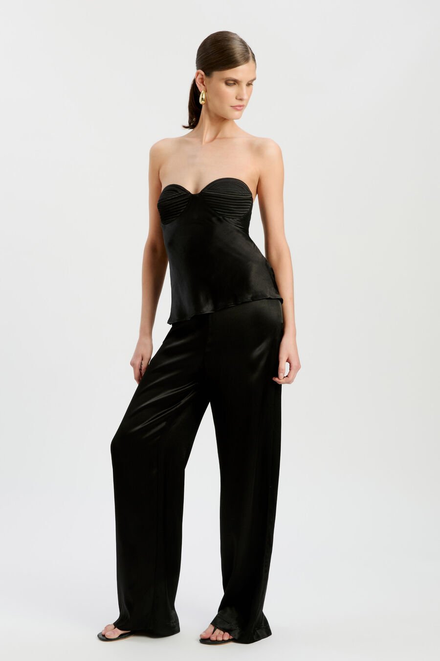 Devin Strapless Satin Top