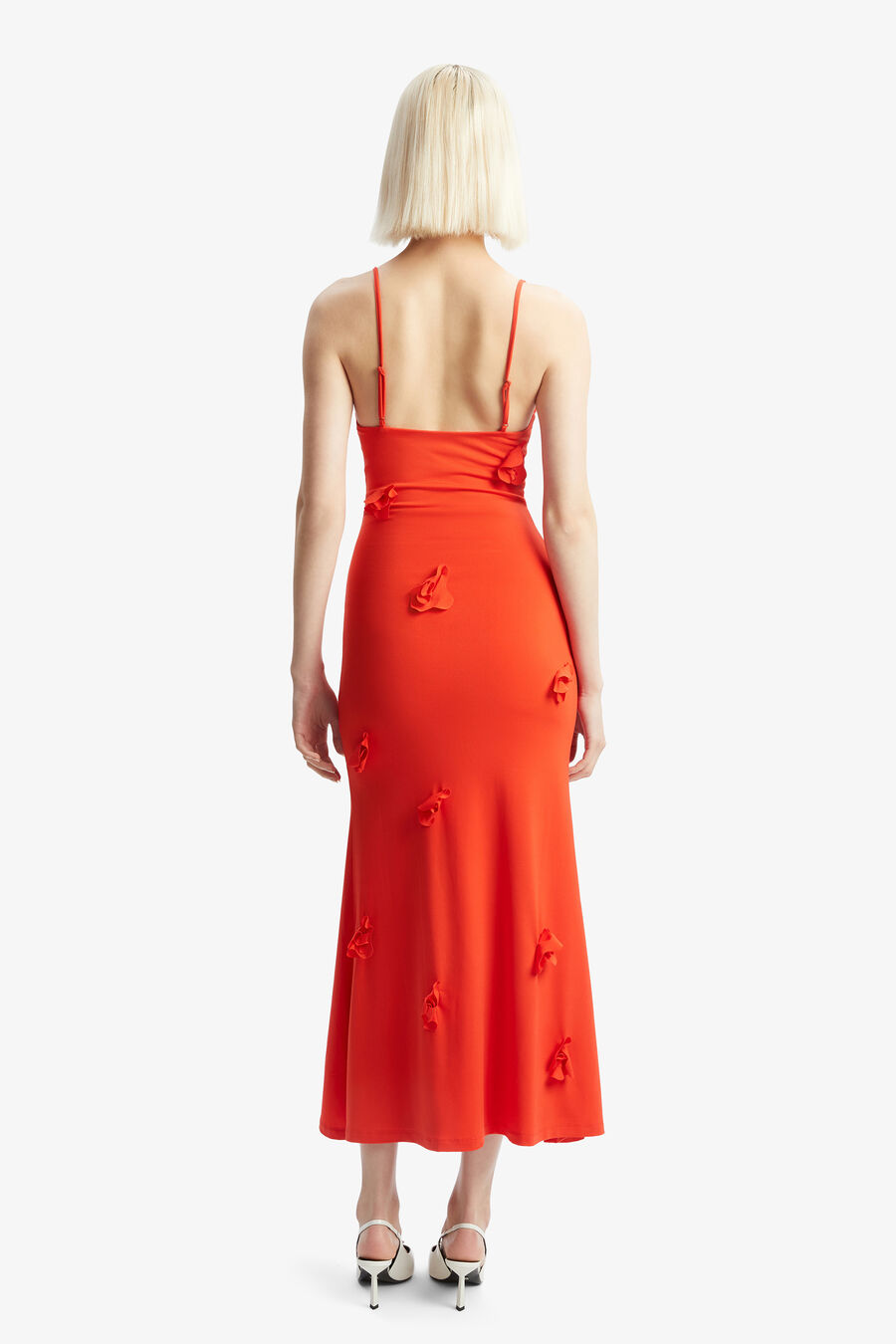 LANAE MAXI DRESS in colour FIRE RED