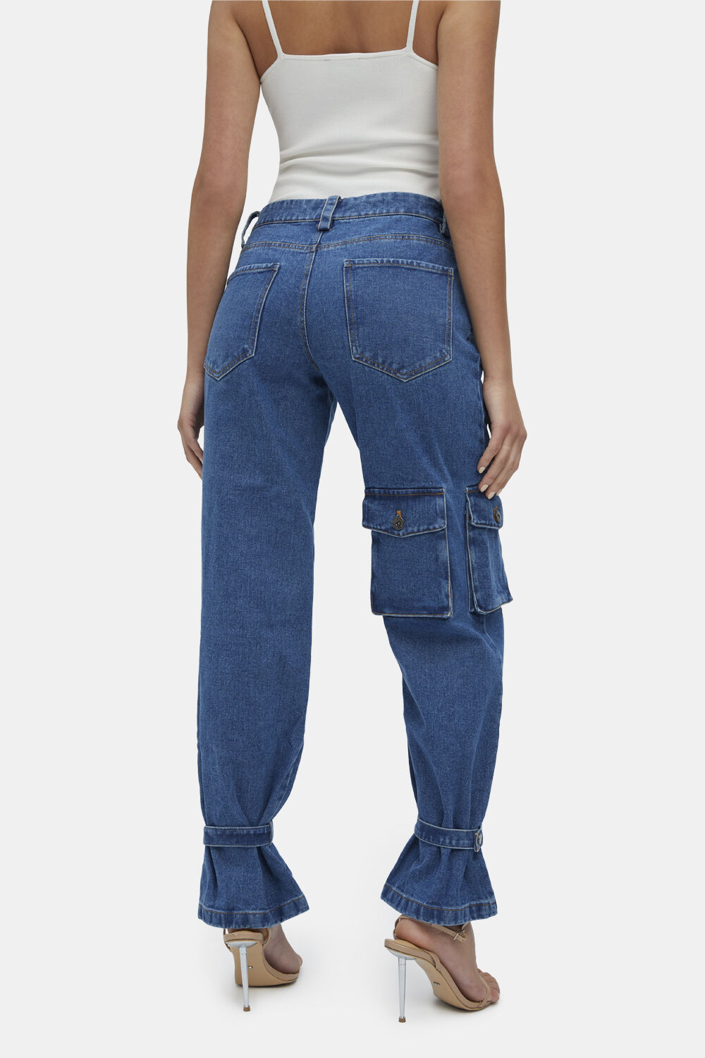 DENIM CARGO PANT in colour CITADEL