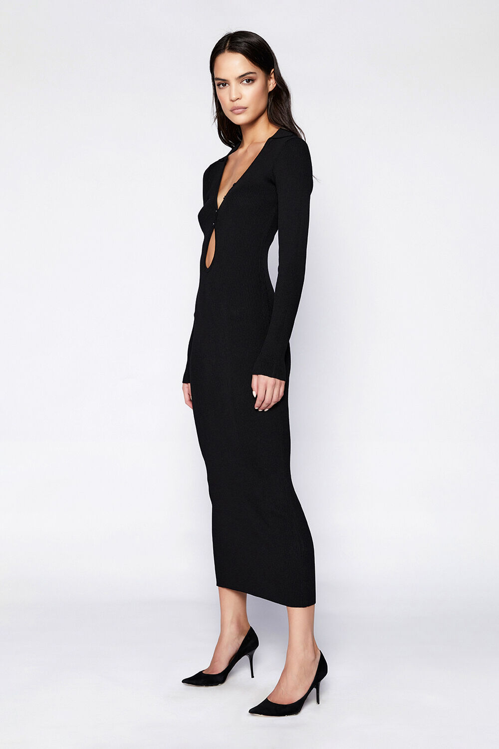 ロザリームーン Meshed Knit Dress