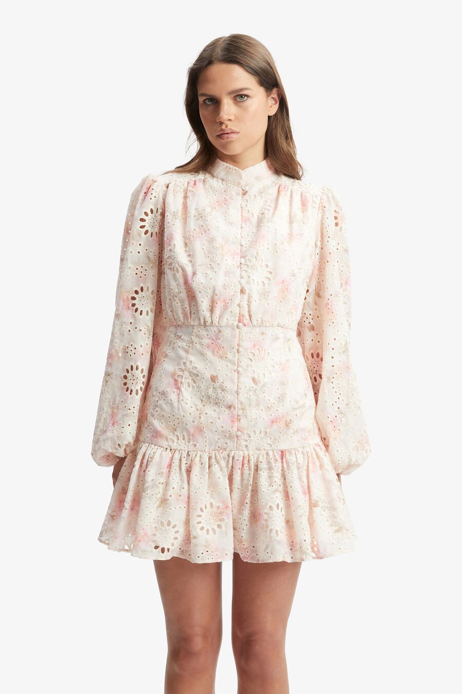 HENDRY FLORAL MINI DRESS in colour Pink Floral