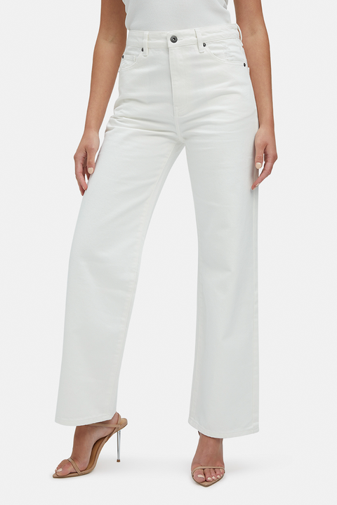 PIA STRAIGHT JEAN in colour CLOUD DANCER