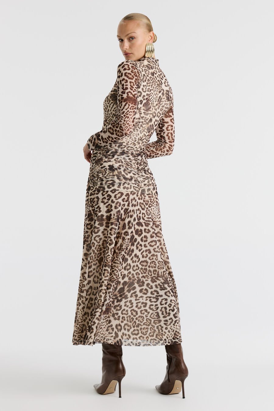 Lea Printed Mesh Dress