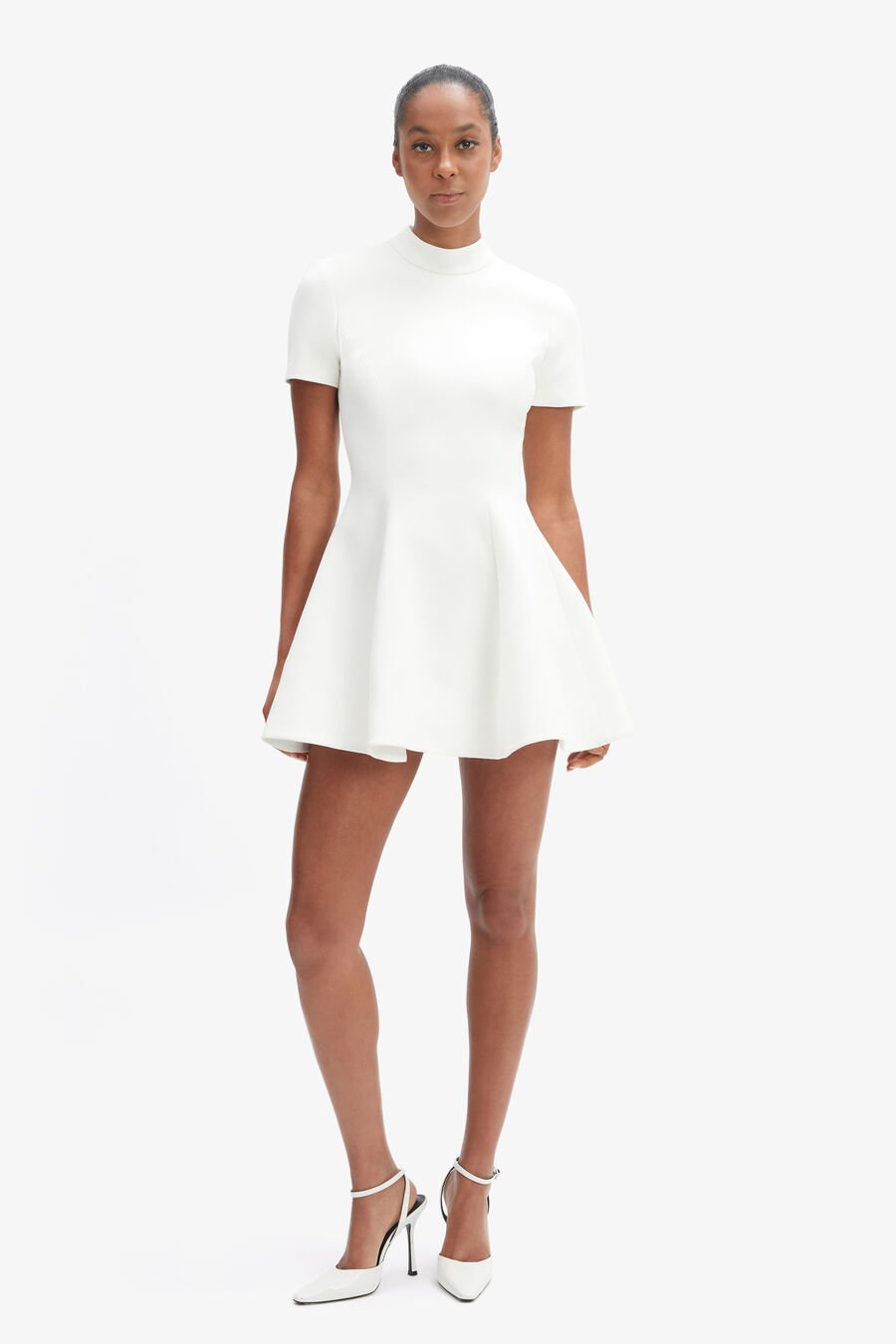 ZEPHYRA COLLAR MINI DRESS in colour Orchid White