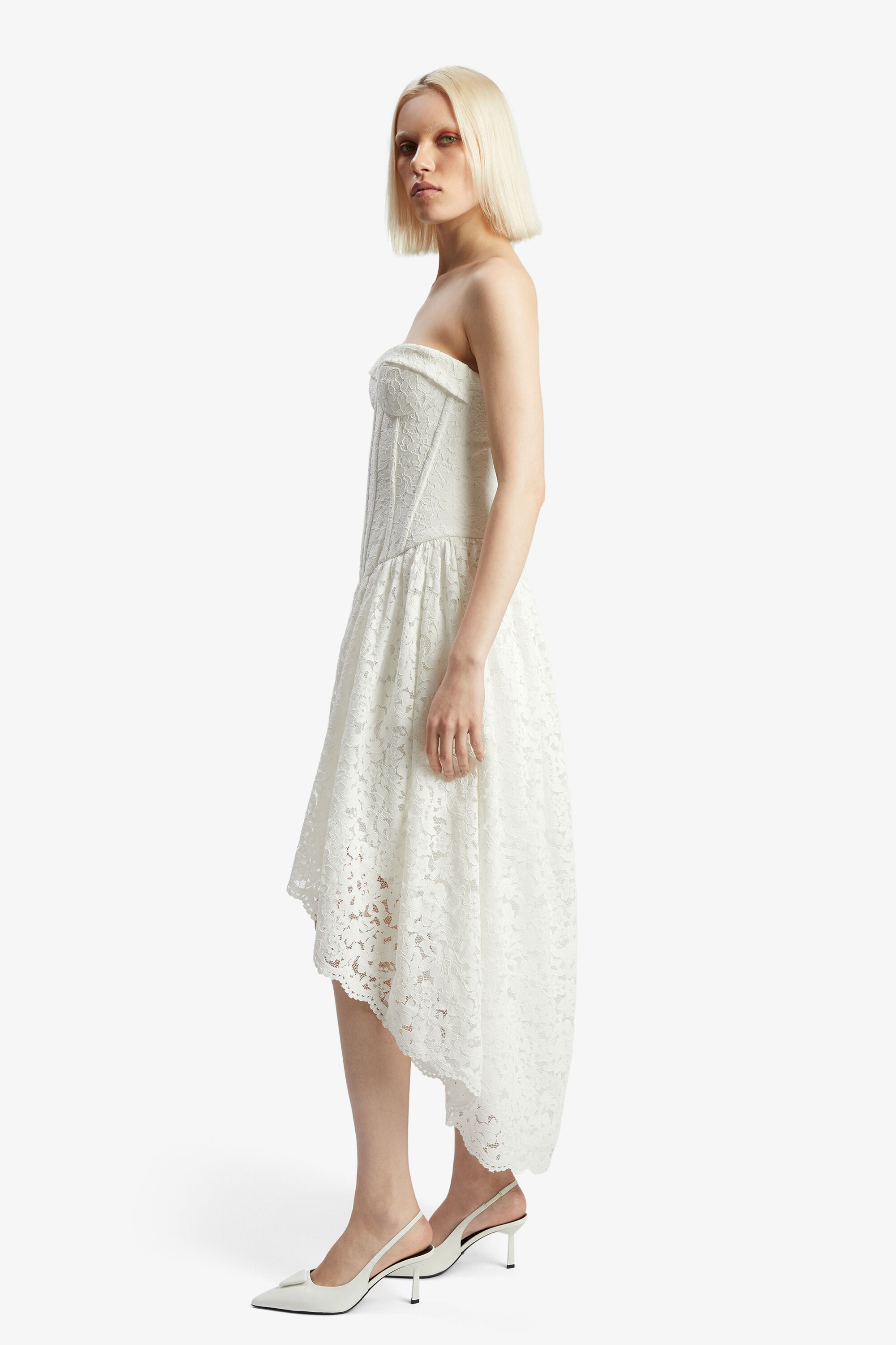 chinese dress ladies Eliza Lace Strapless Maxi Dress  Retrofete