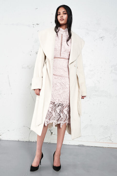 WILLOW FLORAL LACE DRESS in colour SOFT PINK