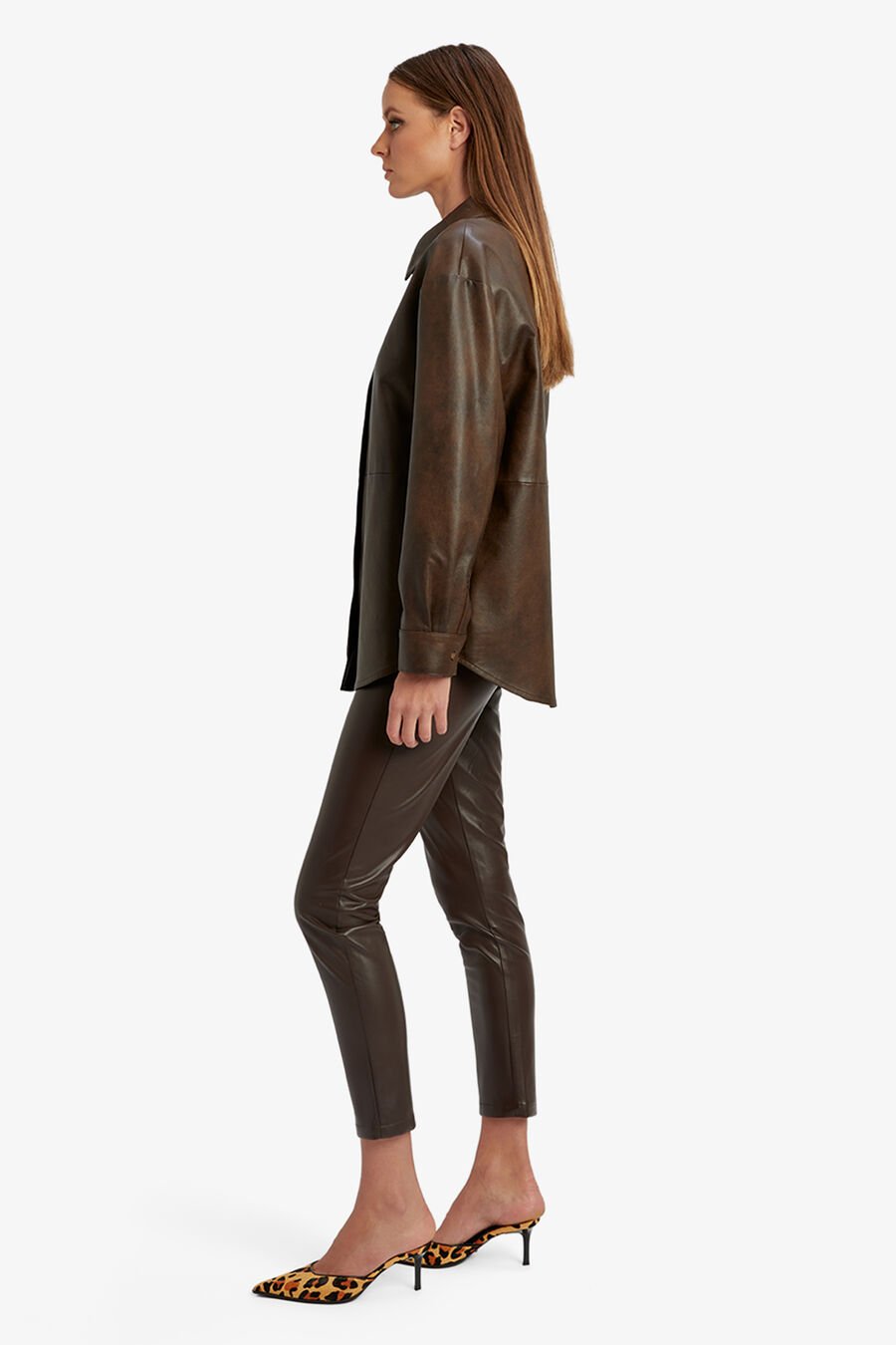 Jaedon Vegan Leather Shirt