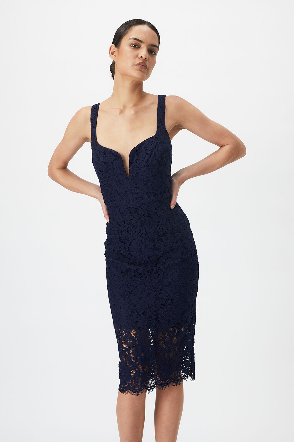 ADELINE MIDI DRESS in colour BLACK IRIS