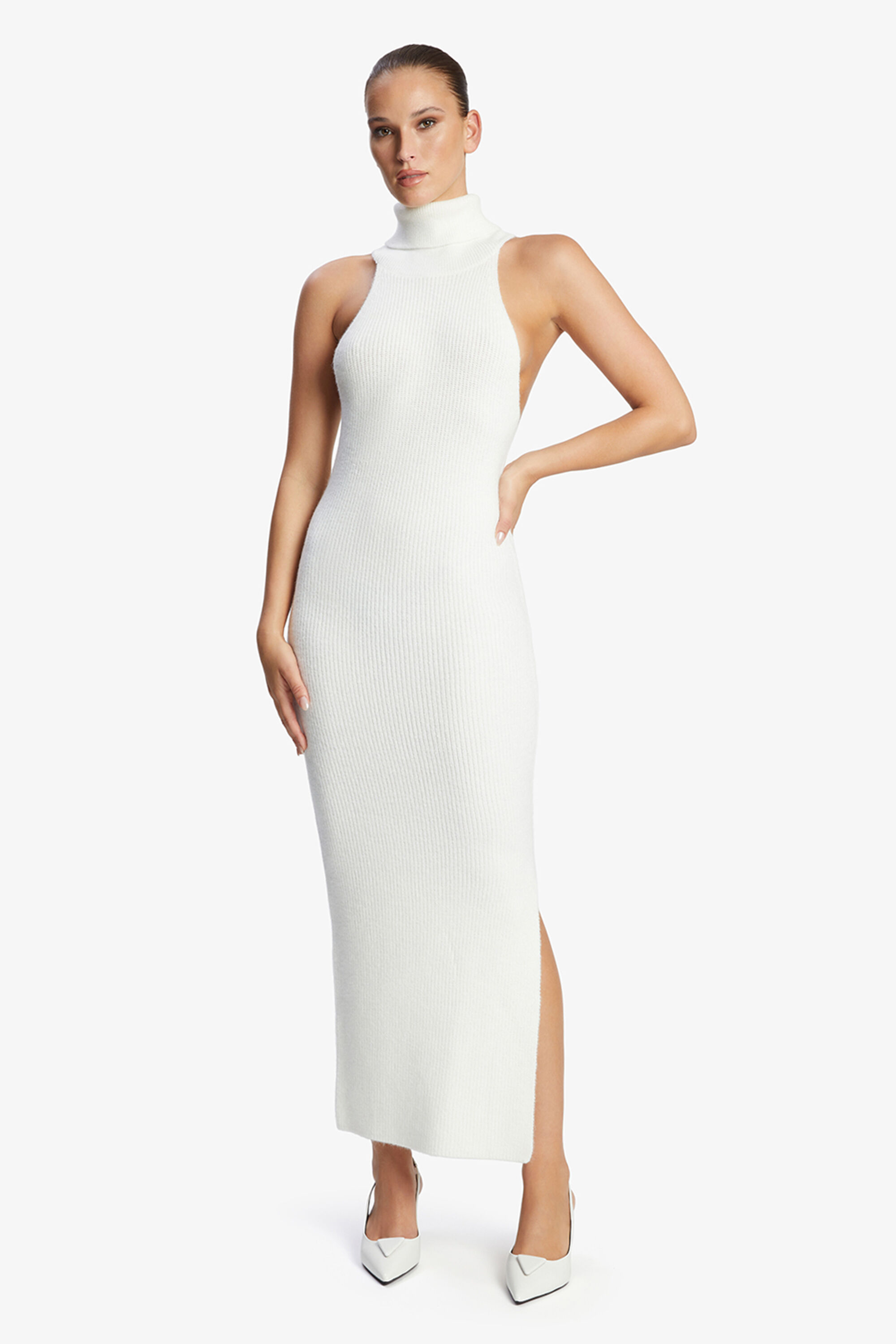 Mariano Knit Maxi Dress In Orchid White Bardot
