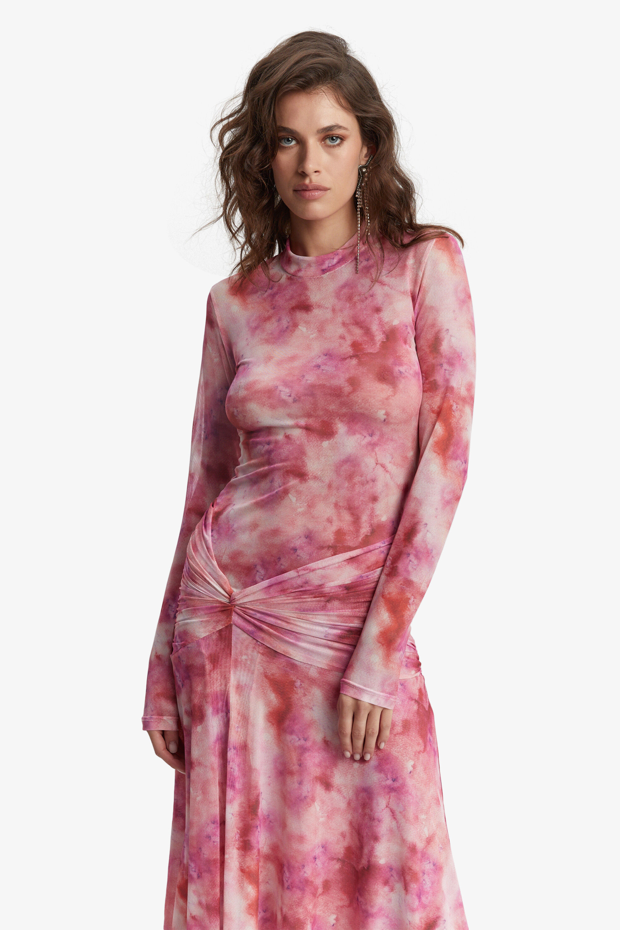Pink tie sale dye dress