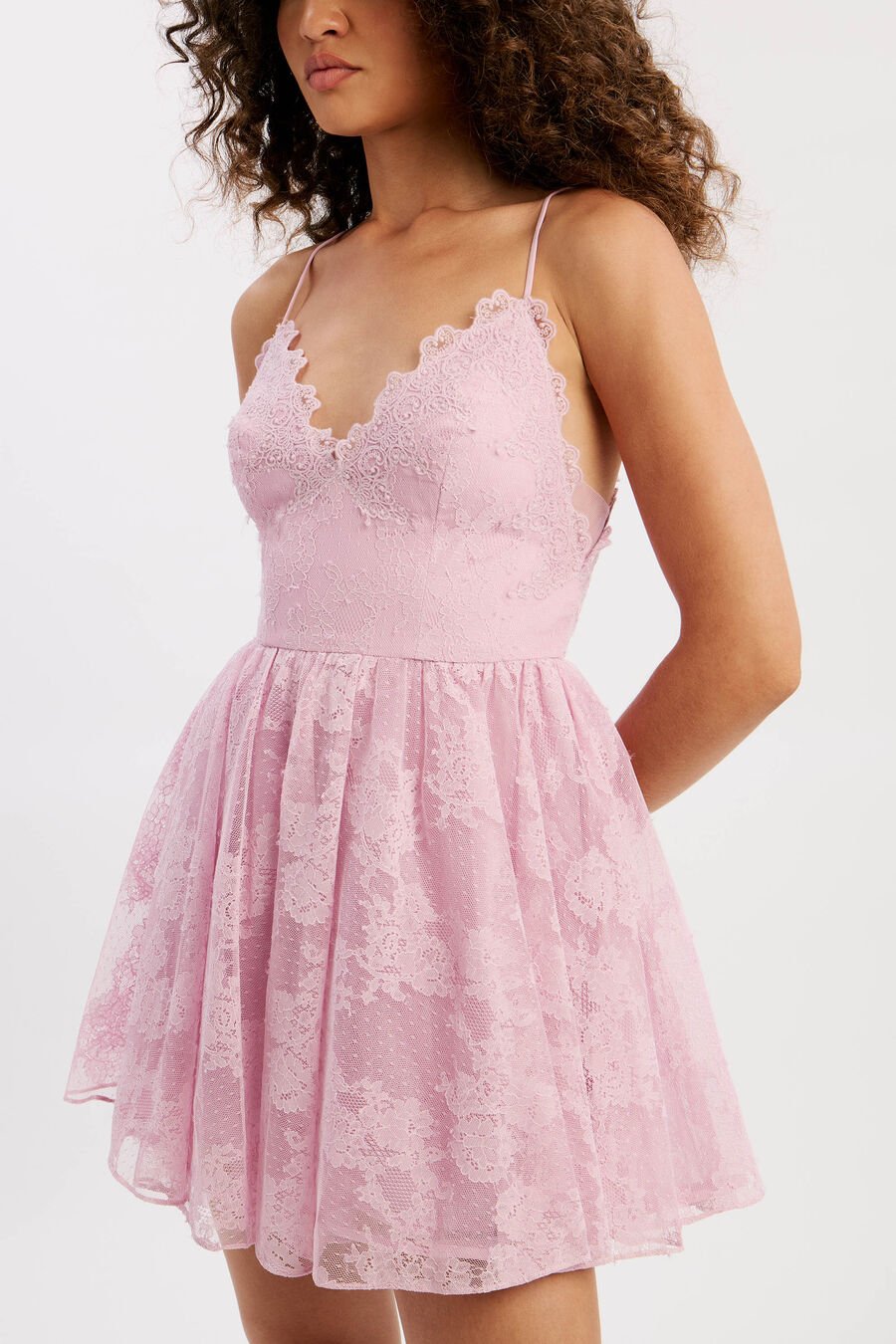 Orelia Lace Mini Dress