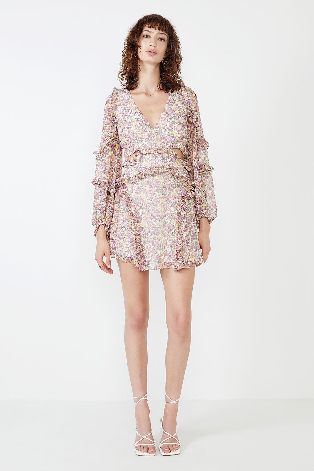 CUT OUT FRILL DRESS