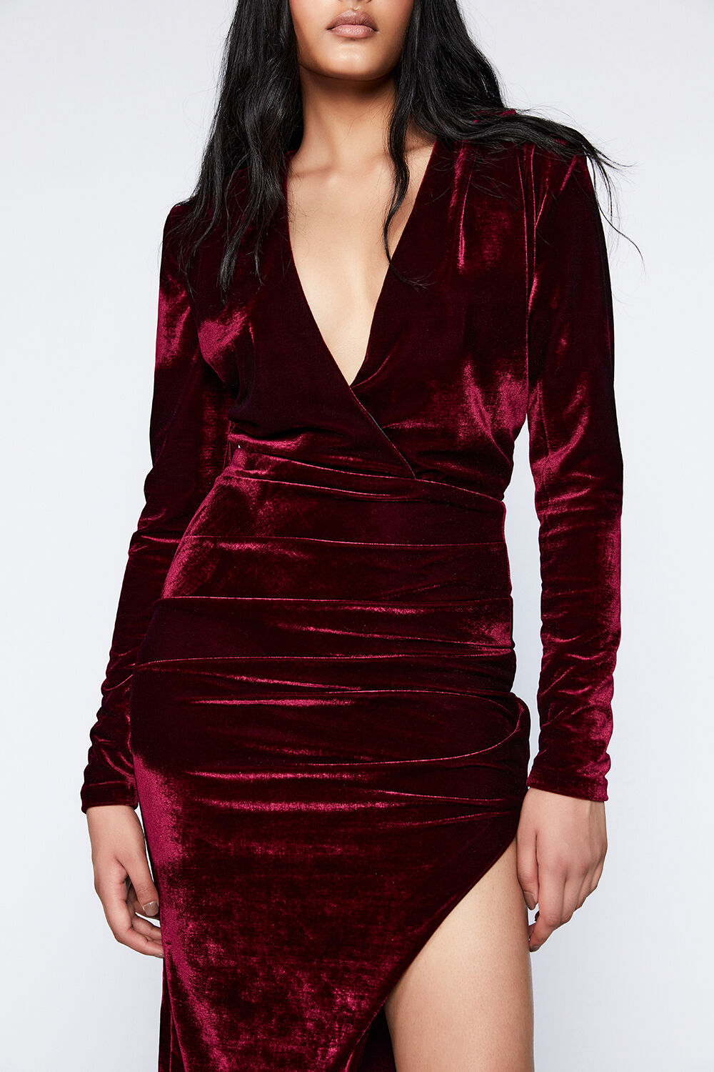 Bardot velvet sales wrap dress