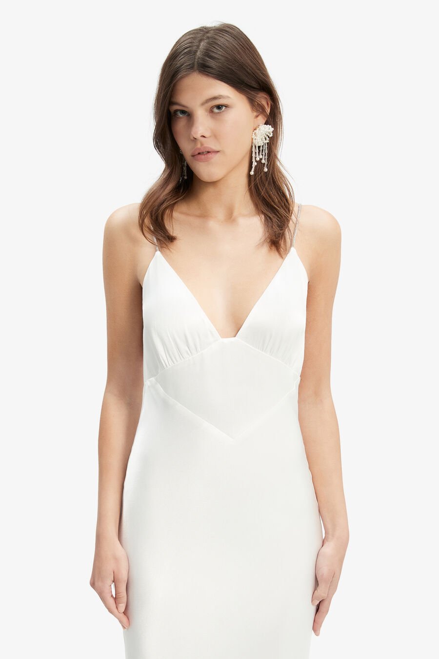 CAPRI DIAMONTE SLIP DRESS in colour ORCHIDWHT
