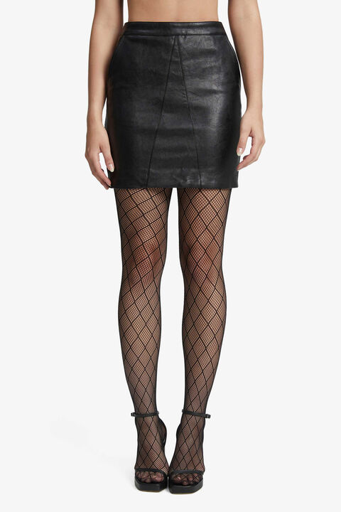 DIAMOND FISHNET TIGHTS in colour METEORITE