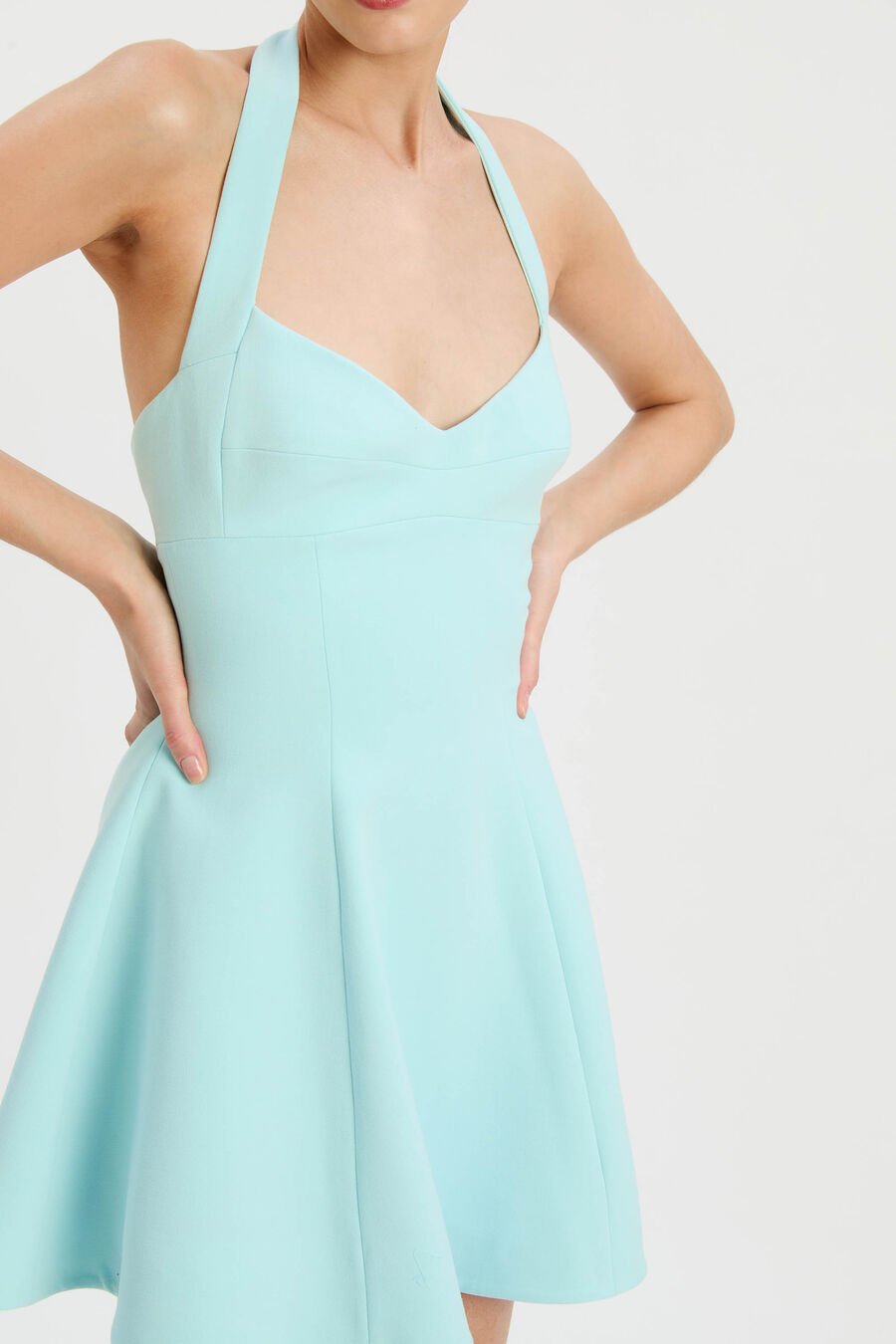 Deserae Halter Neck Mini Dress