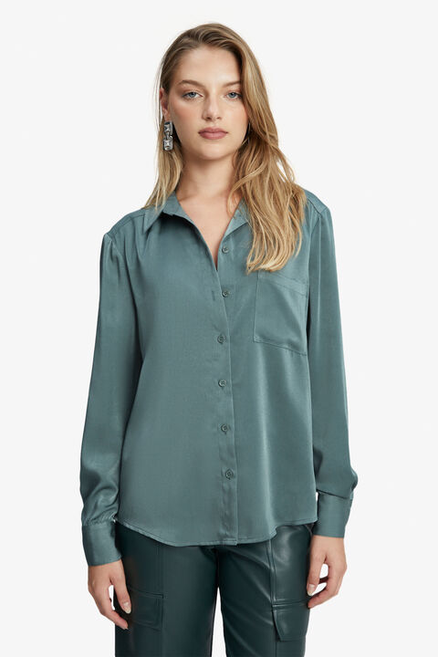 CLASSIC COLLAR SHIRT in colour SEAGRASS