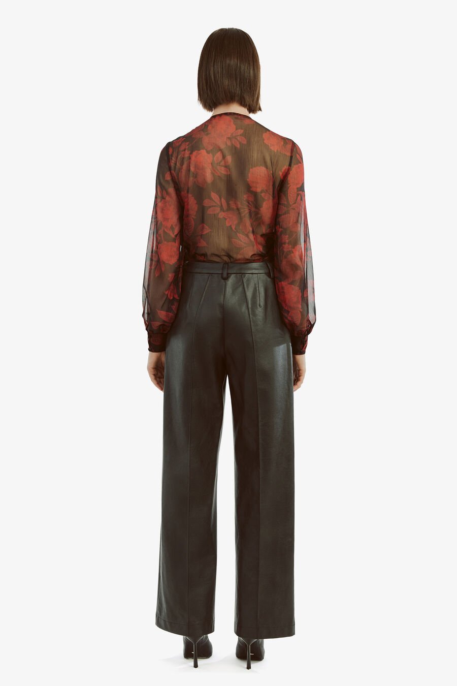 DIANA WRAP TOP in colour RED FLORAL