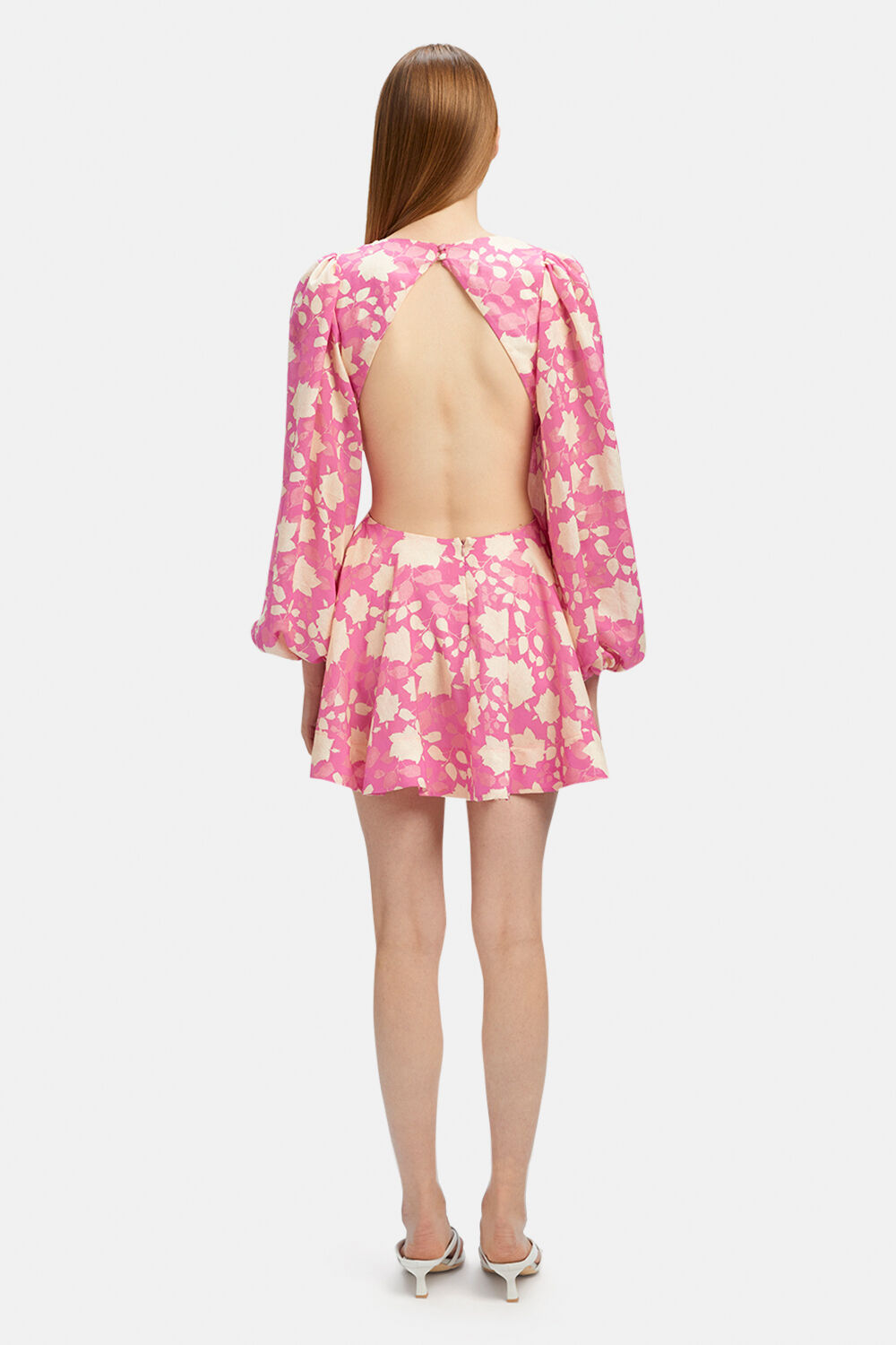 NADA FLORAL MINI DRESS in colour HOT PINK