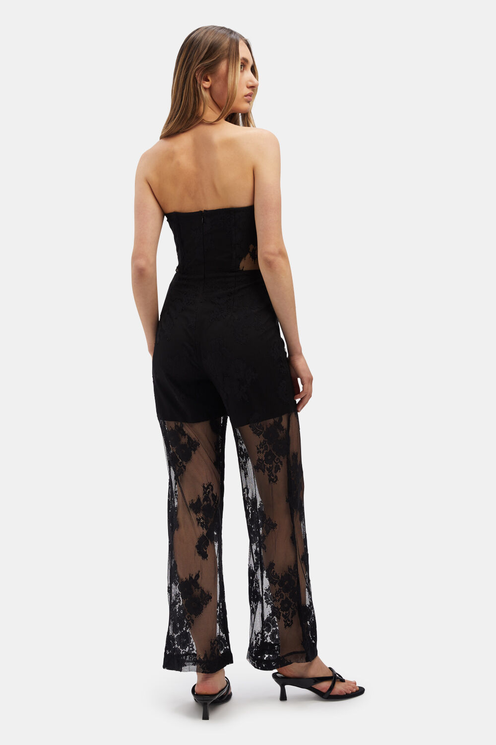 LINCOLN LACE PANTSUIT in colour CAVIAR