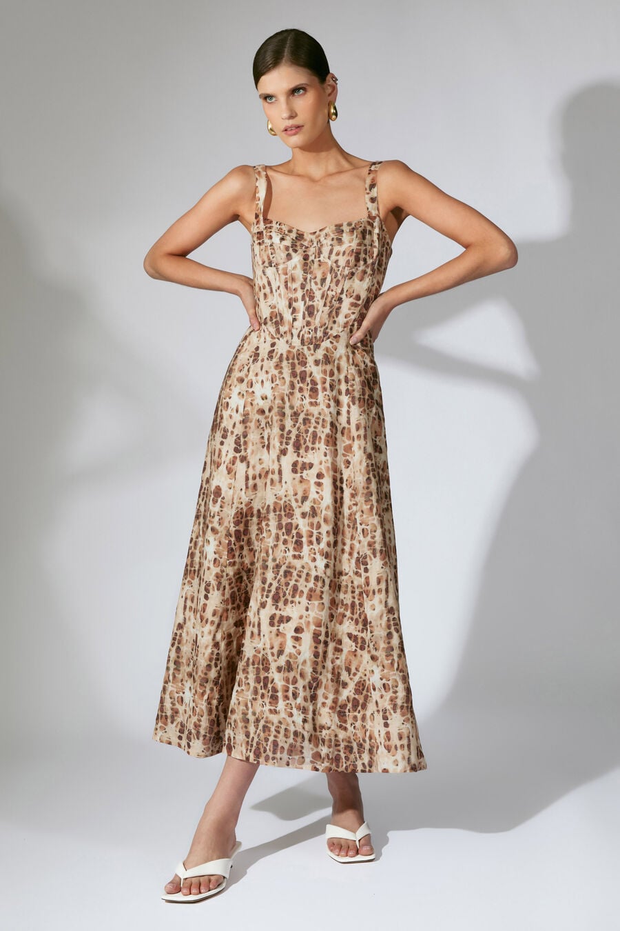 bardot lilah sweetheart corset a-line midi dress Lilah Corset Midi Dress - Sunny Floral
