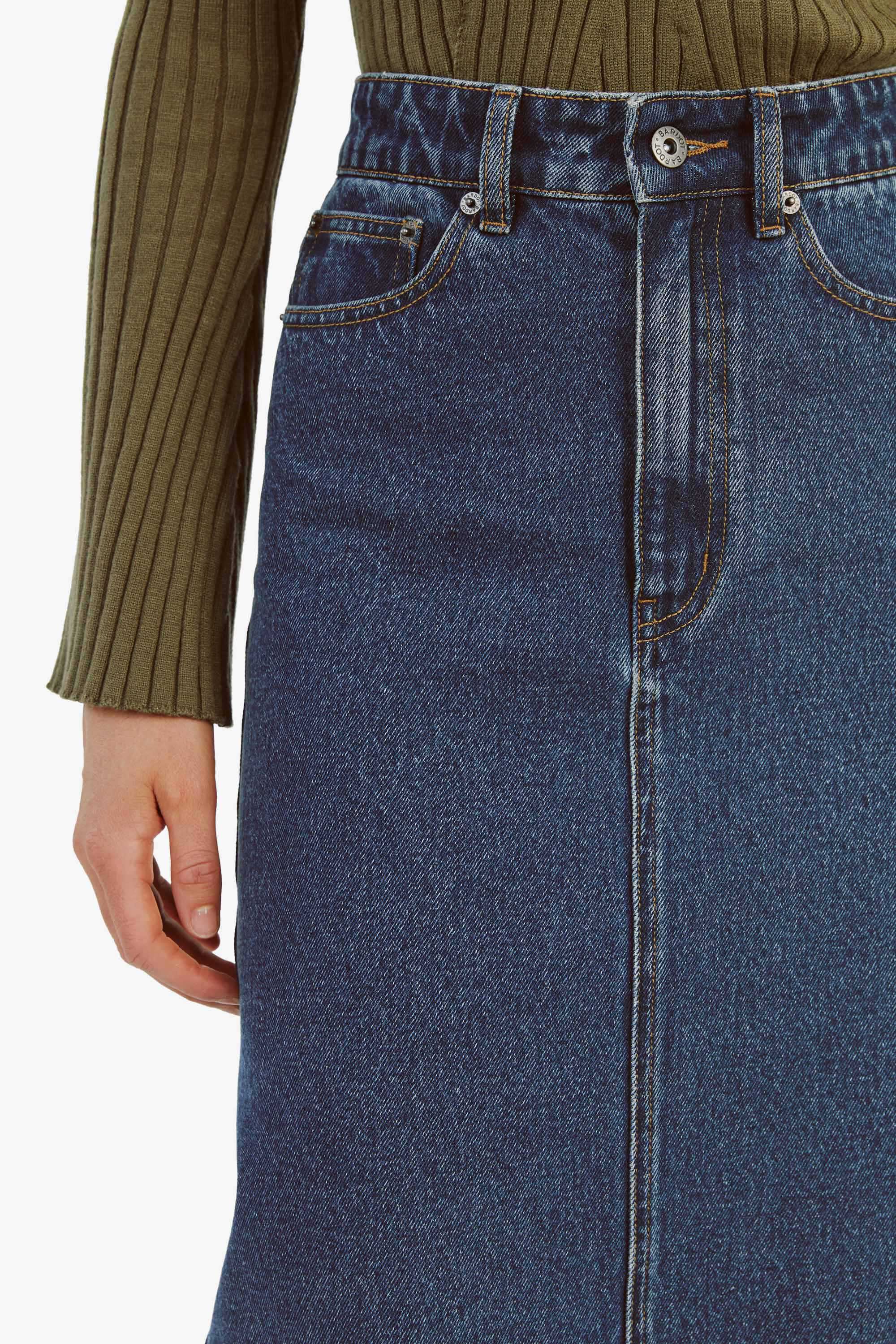 docking maxi denim skirt/2color | KNUTH MARF