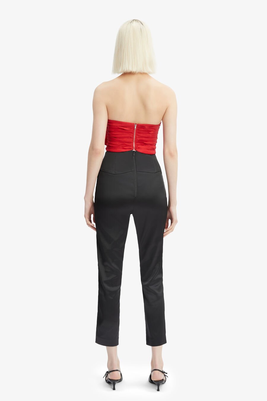LEXANA BOW BUSTIER in colour FIRE RED