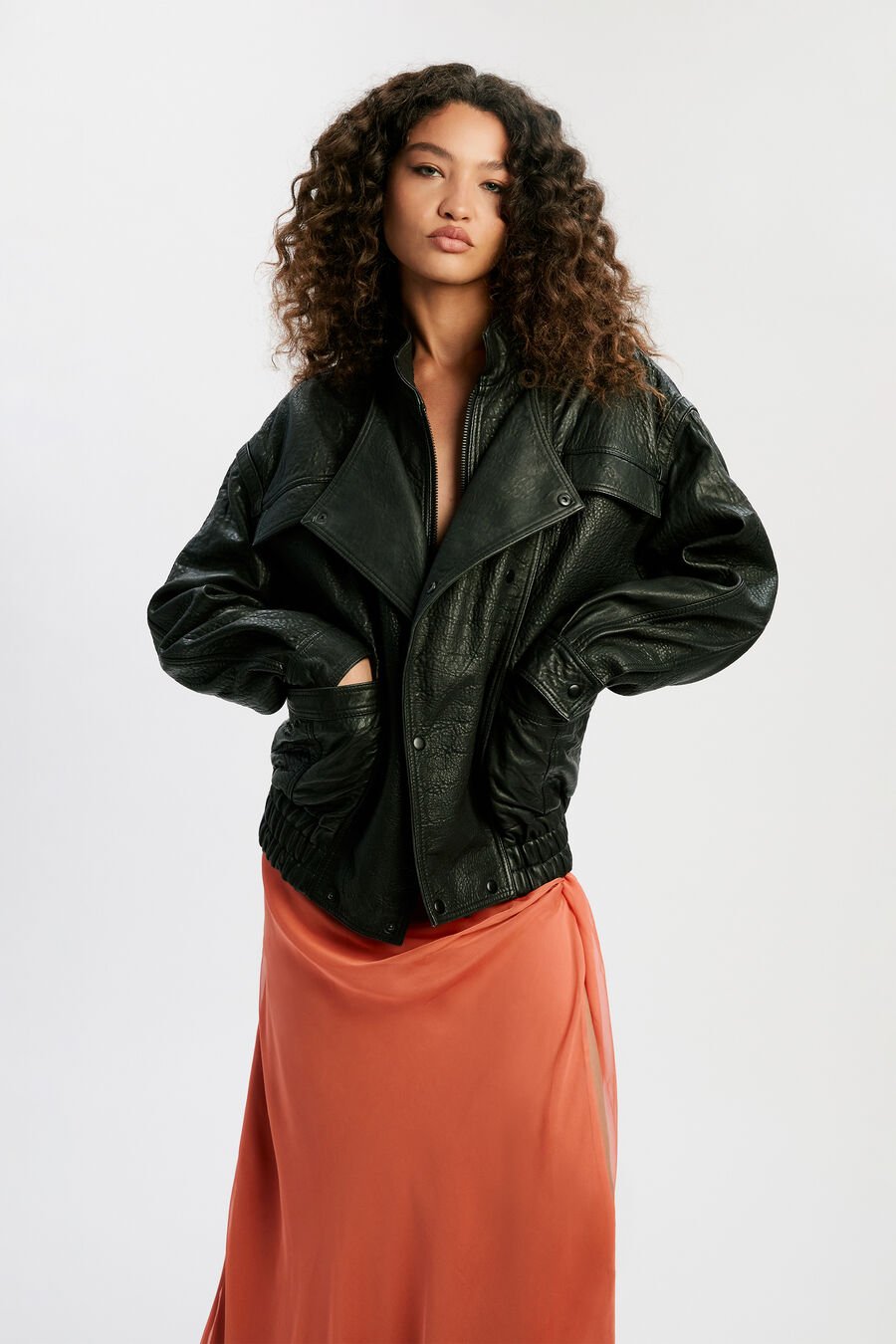 Oversized Leather Jacket