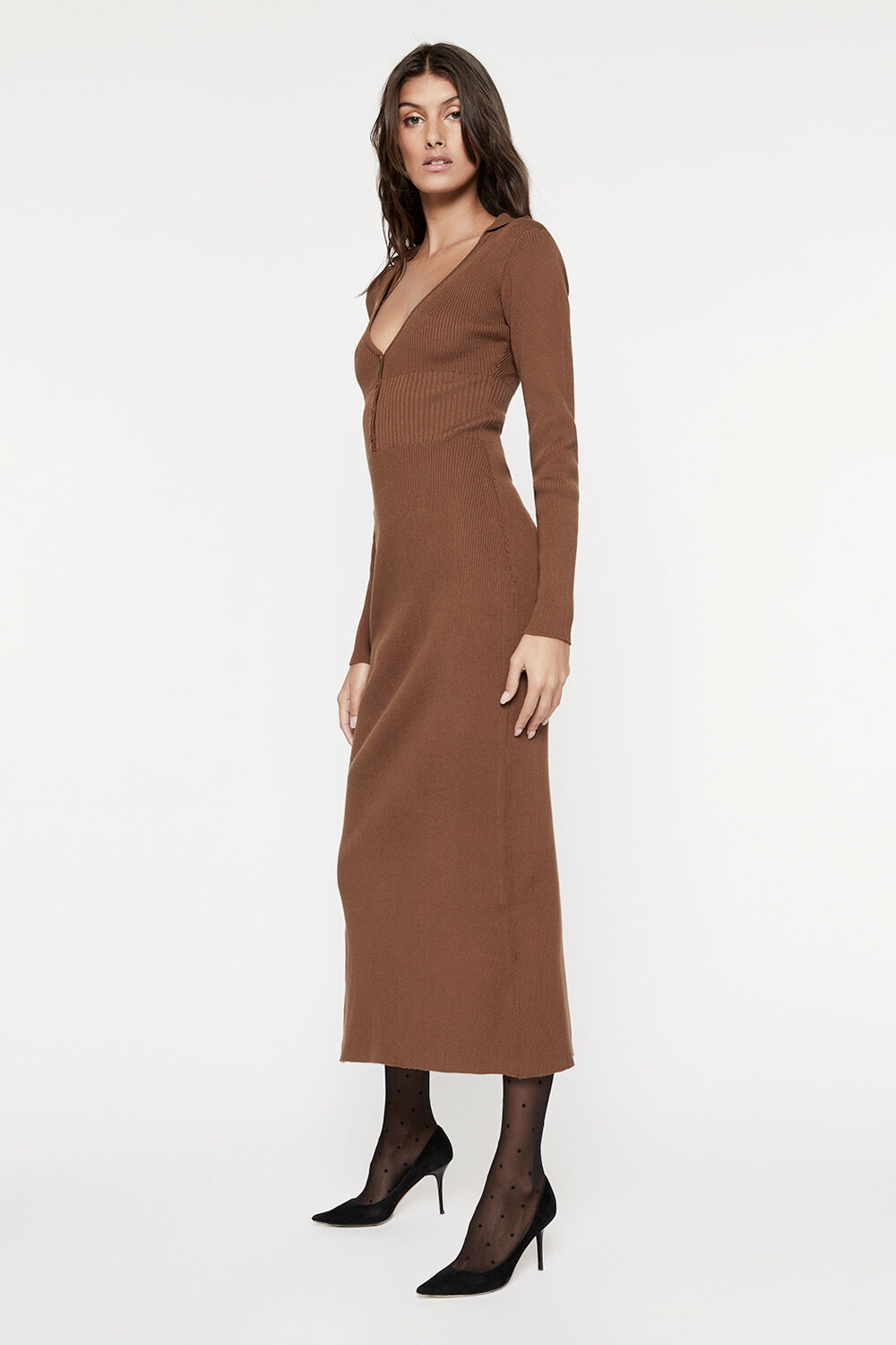 COLLAR KNIT DRESS