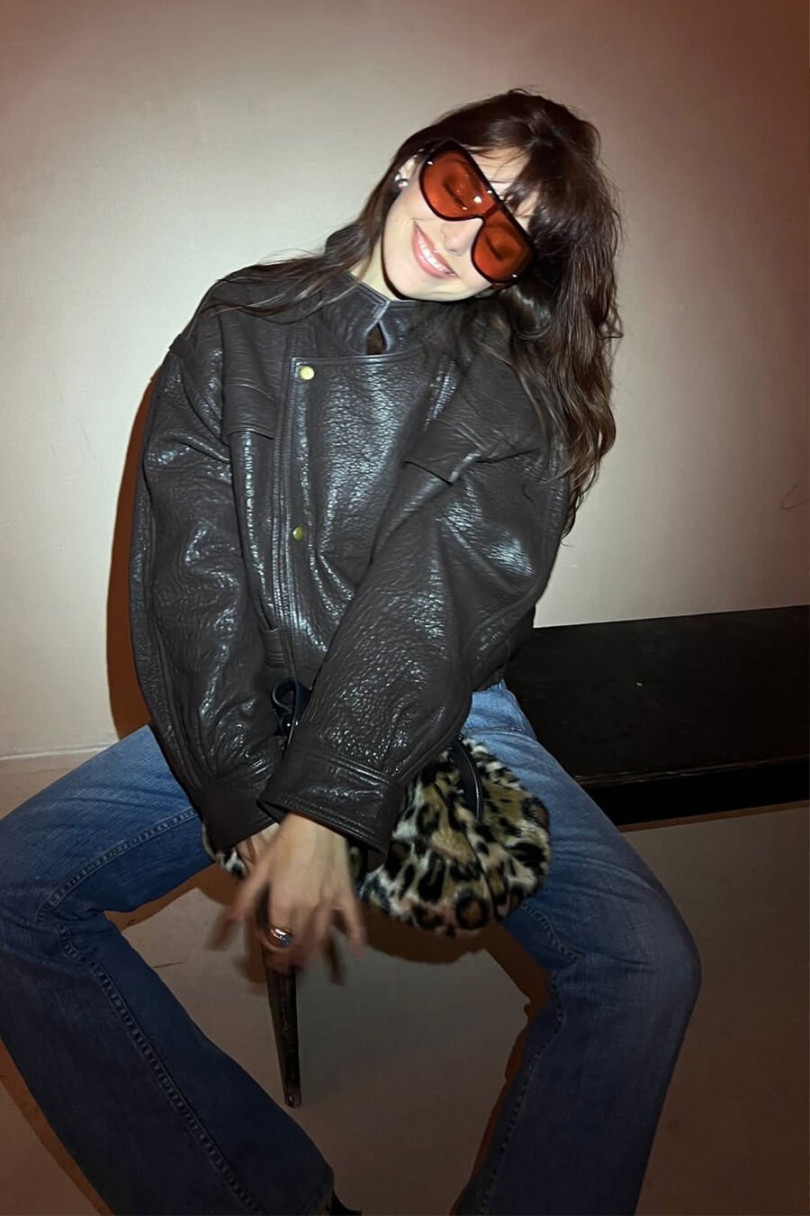 Oversized Leather Jacket