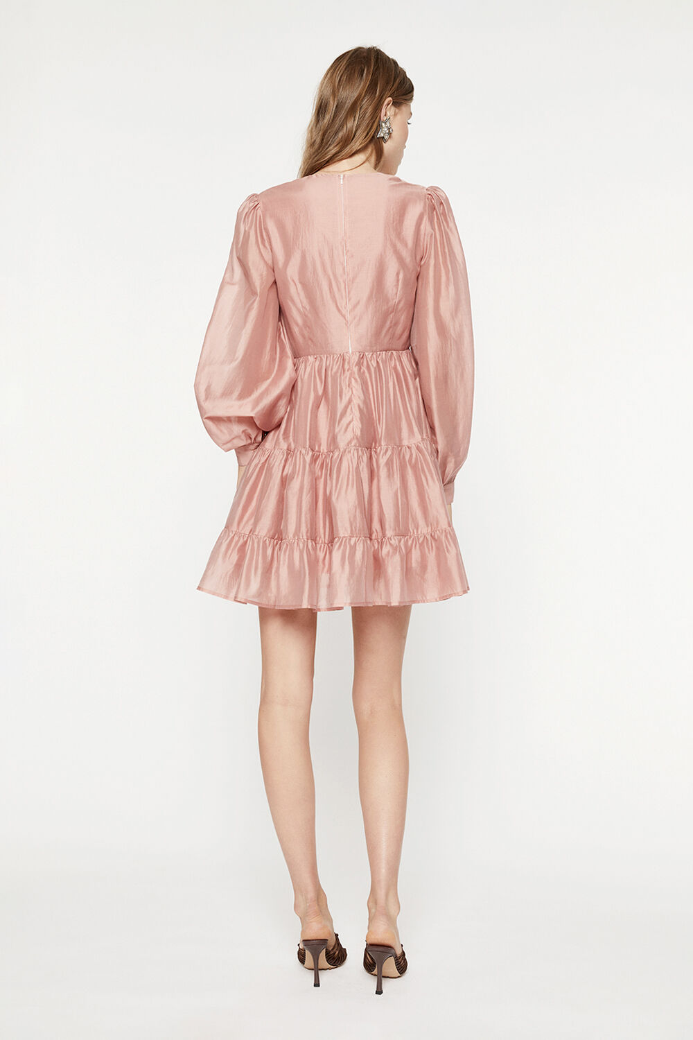 HARLOW MINI DRESS in colour EMERALD