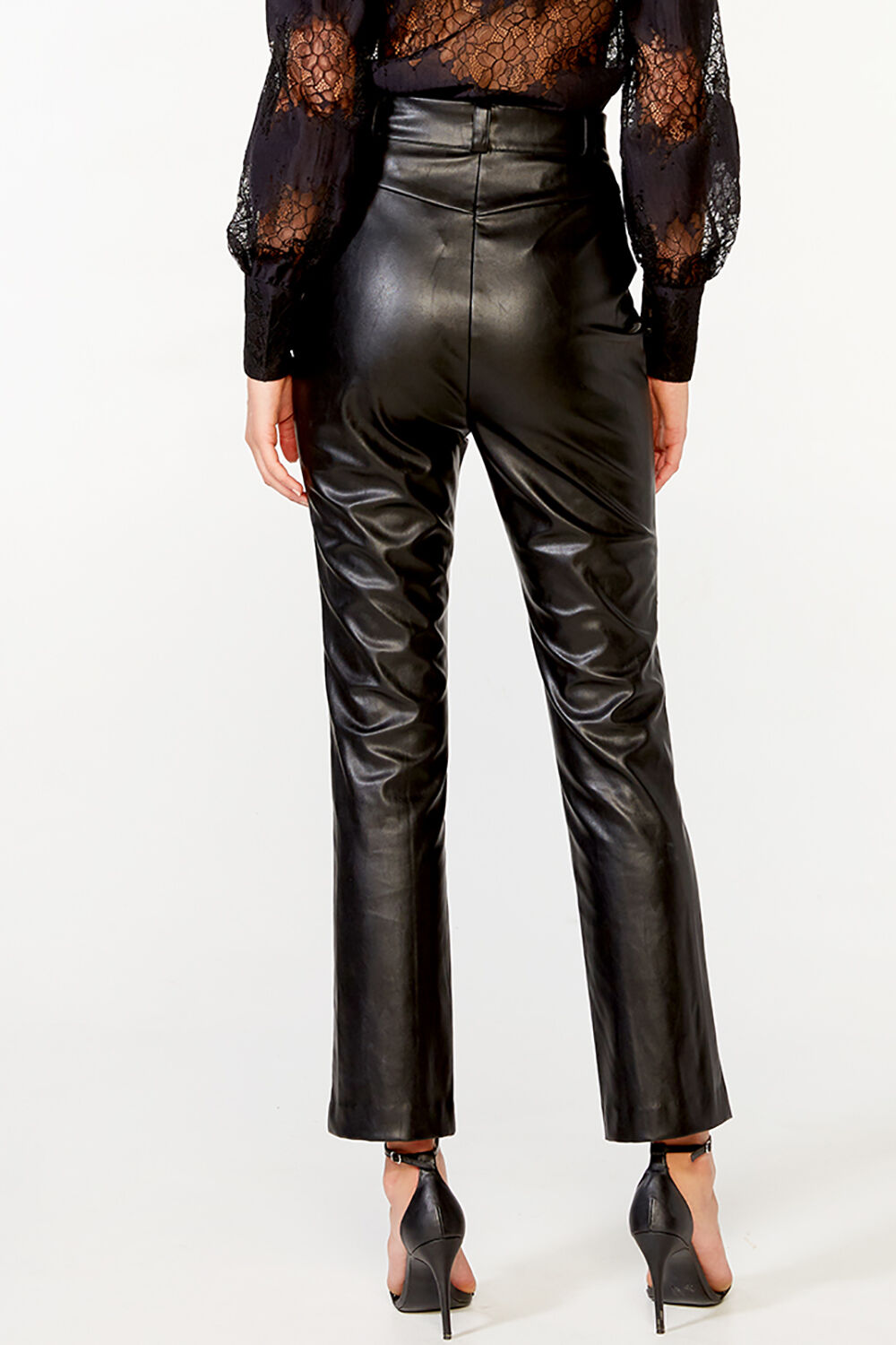 Polly Vegan Leather Pant in Black | Bardot