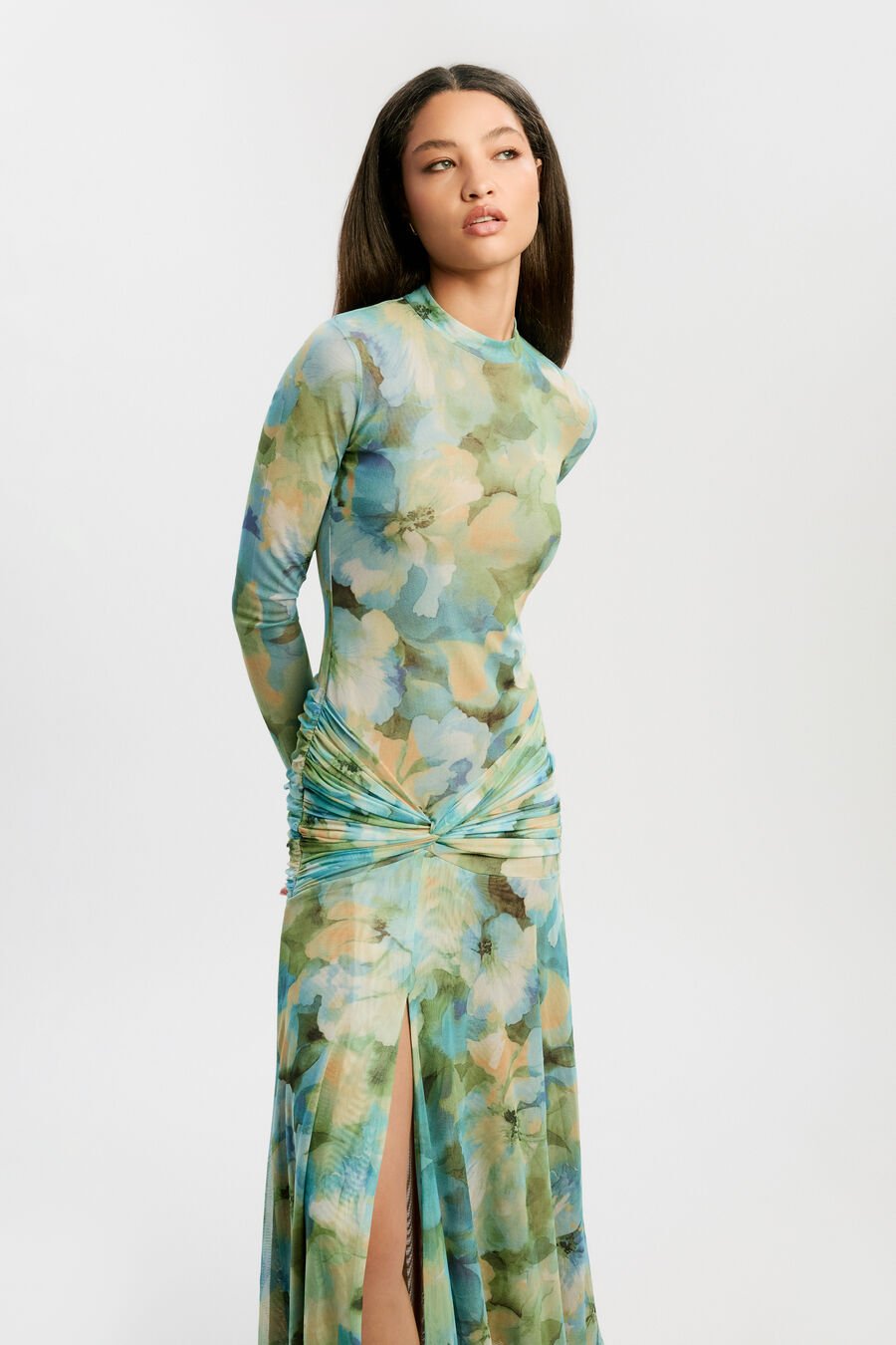 Lea Floral Mesh Dress