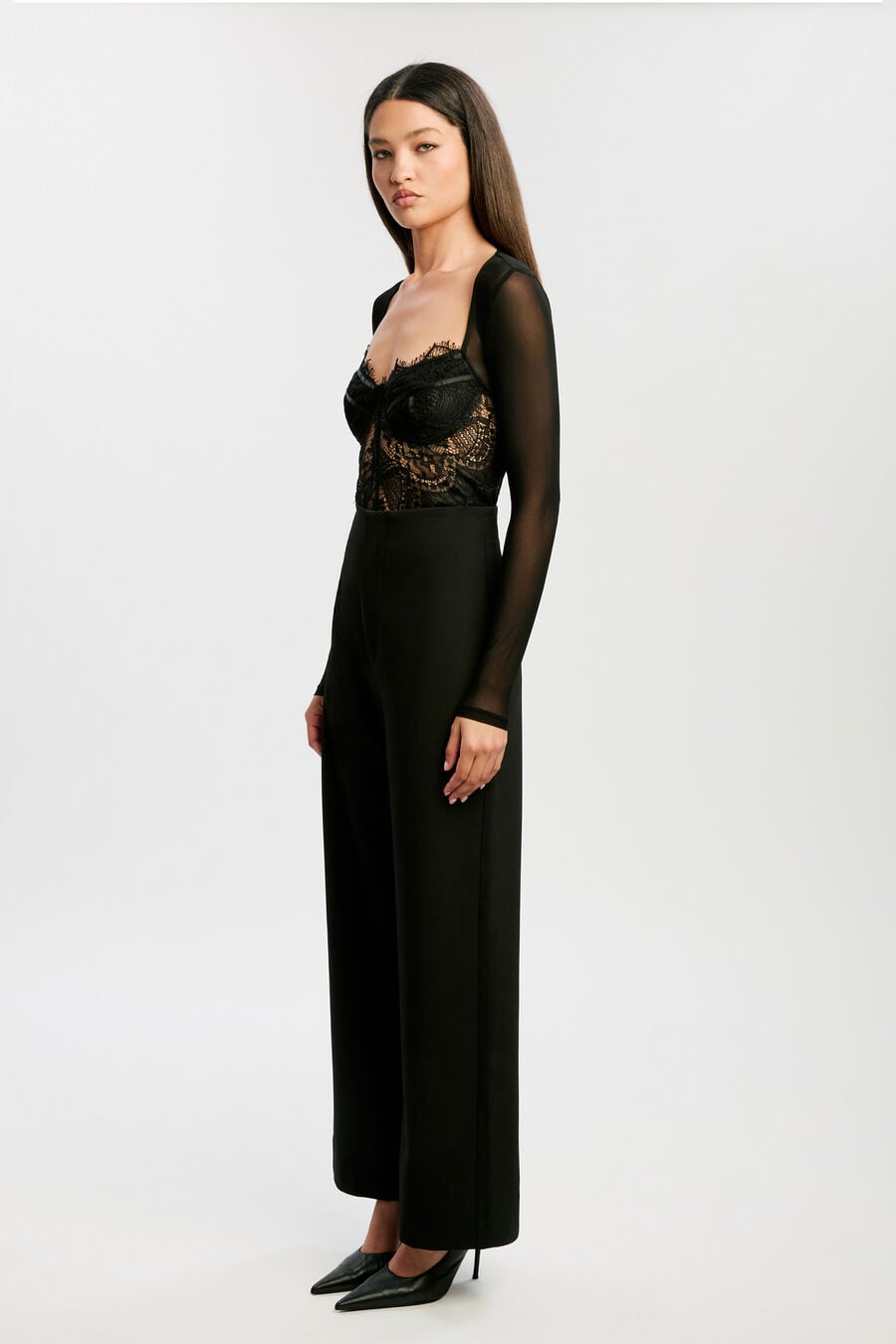 Farrah Lace Mesh Bodysuit