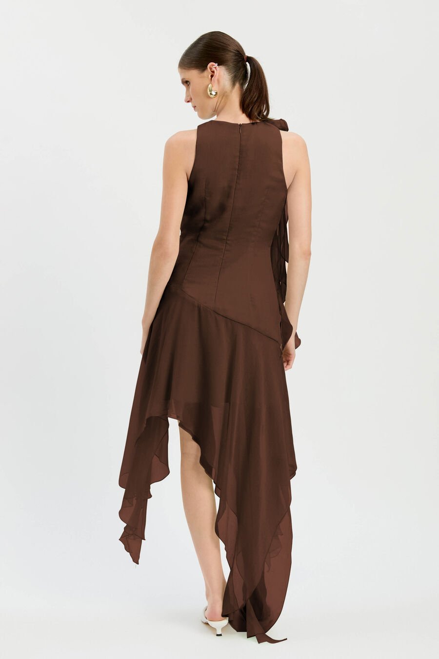 Ivana Georgette High Low Dress