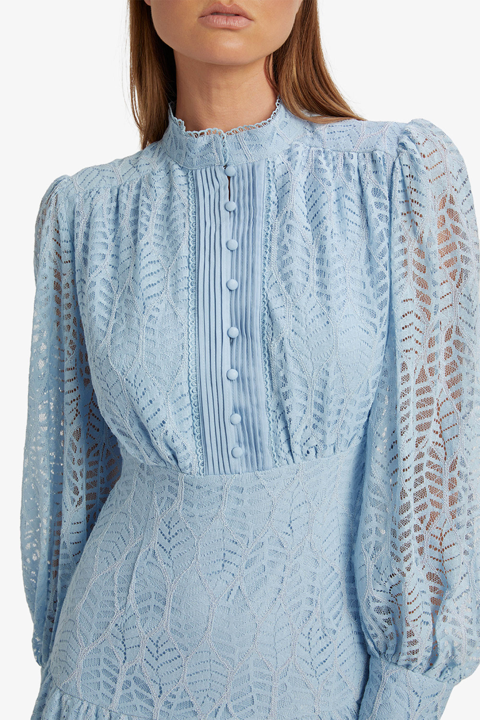 Bardot light blue lace dress discount