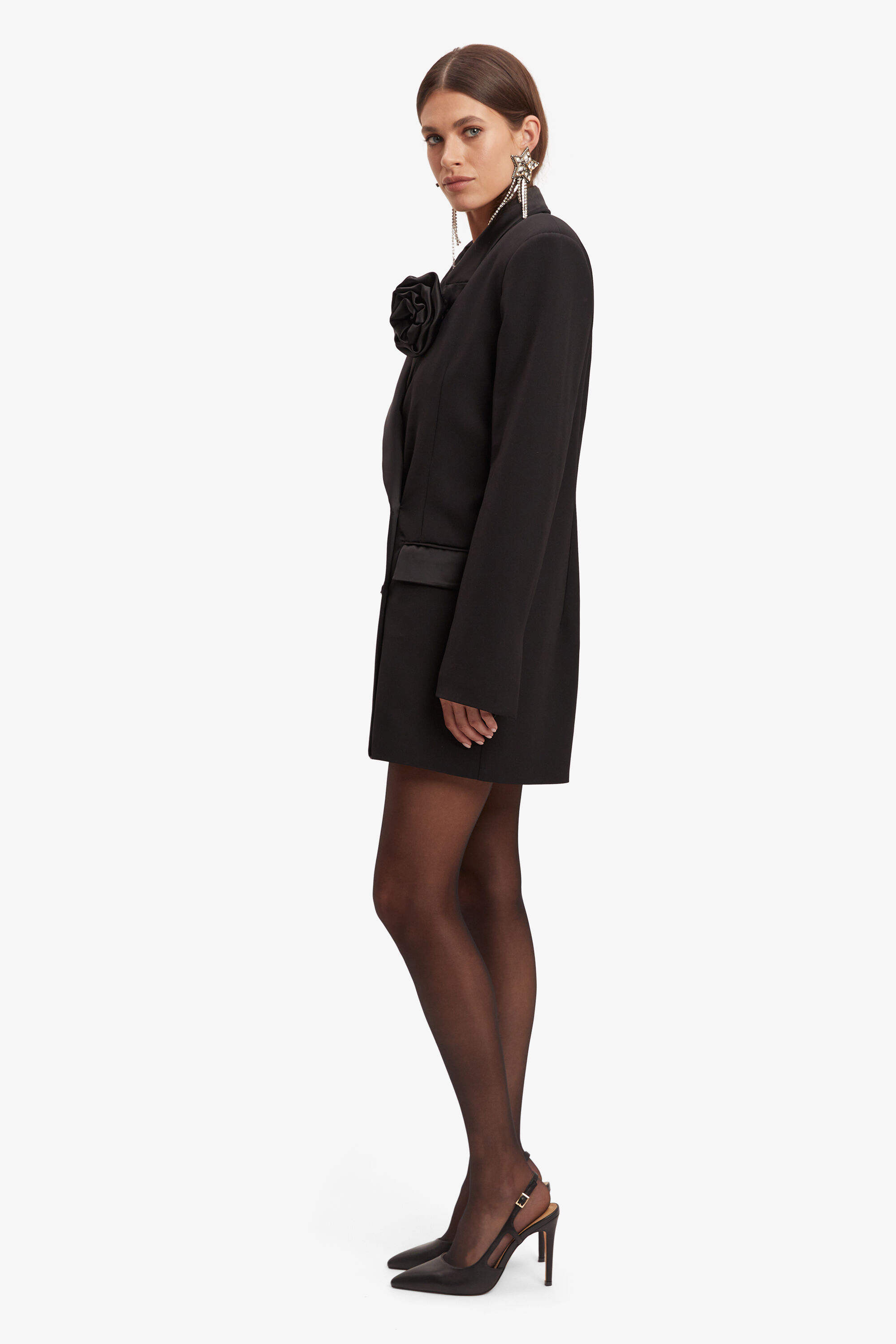 Bardot tuxedo dress clearance