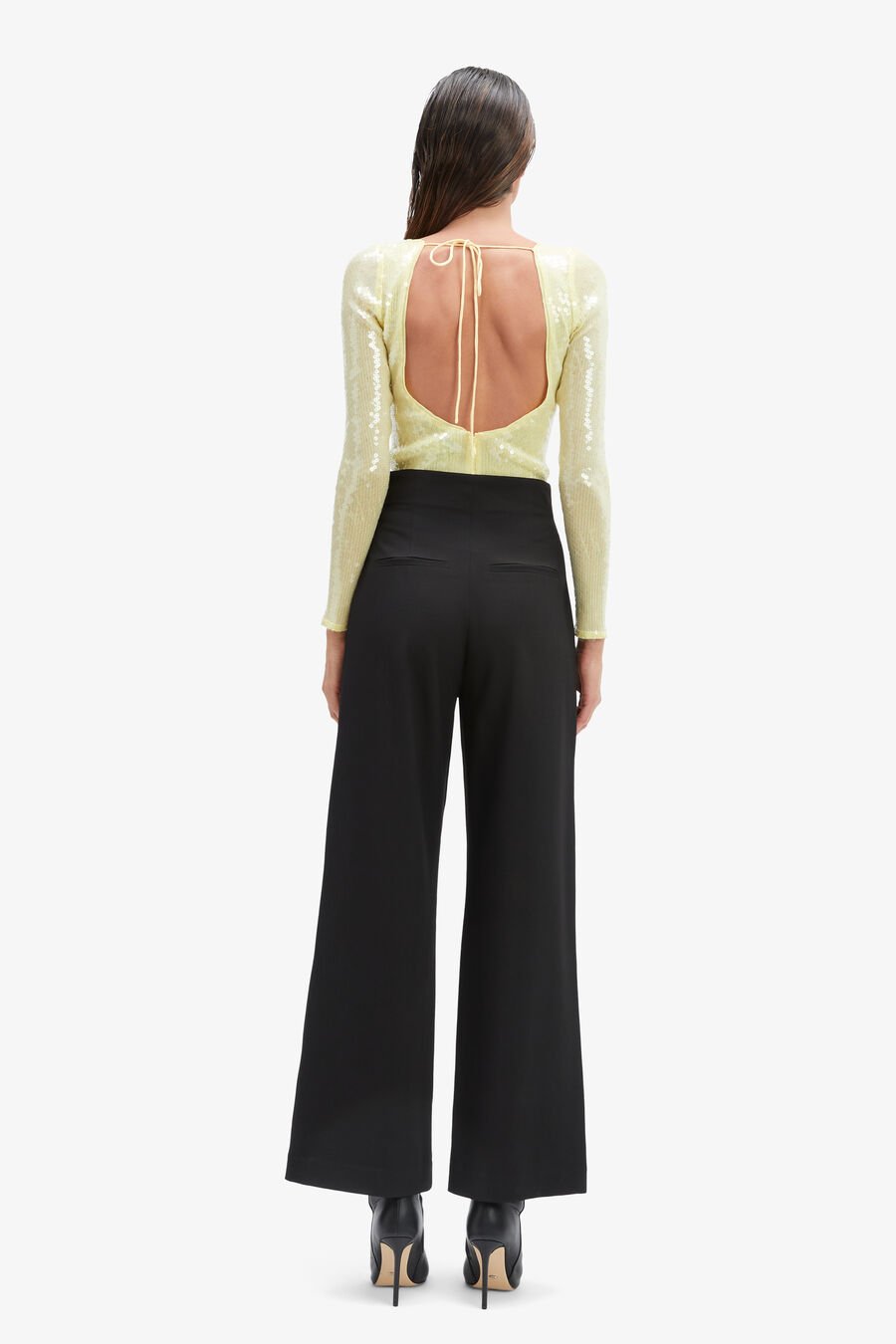 VERONA SEQUIN BODYSUIT in colour Canary Yellow