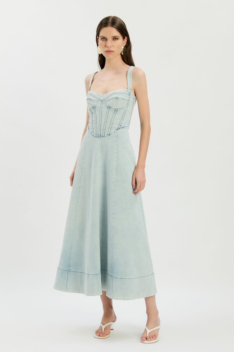 Lilah Denim Midi Dress