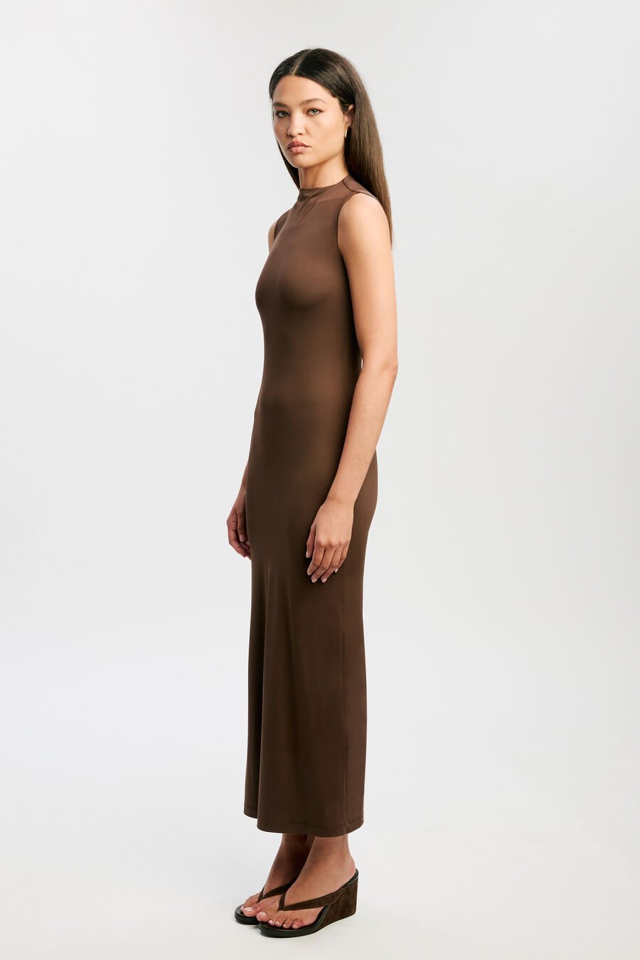 Veneda High Neck Maxi Dress