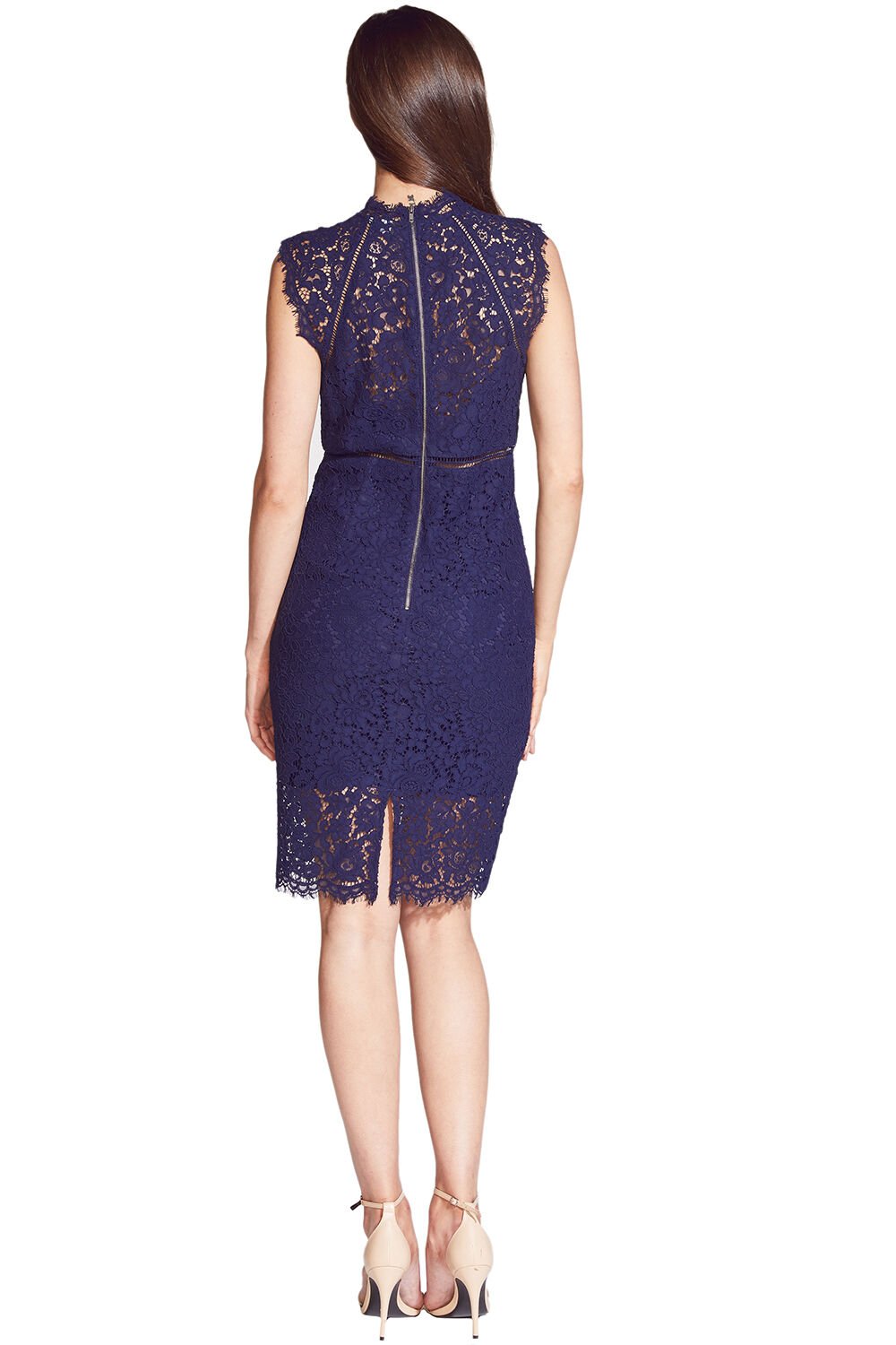 Bardot lace sheath dress blue mist outlet
