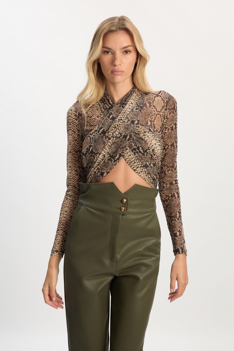 Aliyah Printed Wrap Bodysuit