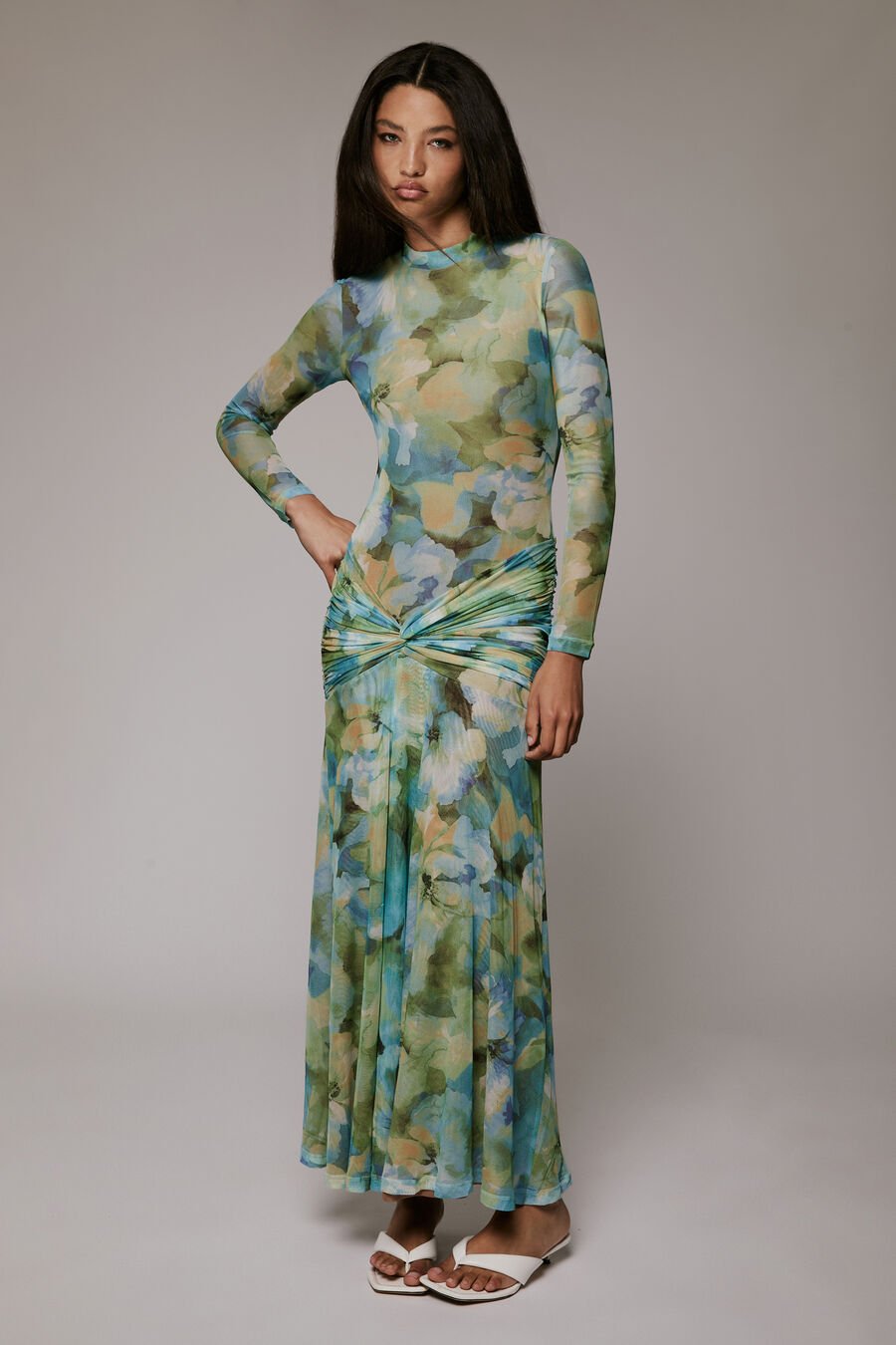 Lea Floral Mesh Dress