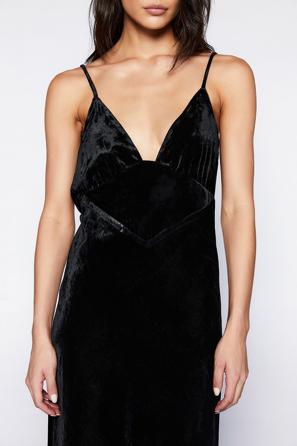 CAPRI VELOUR SLIP DRESS