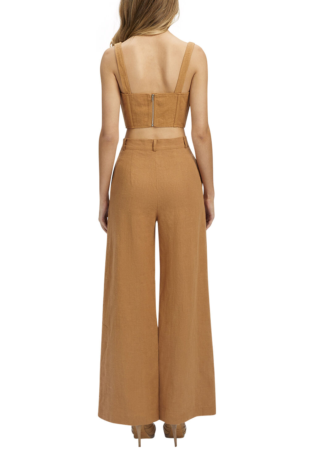 ENYA LINEN PANT in colour HONEY MUSTARD