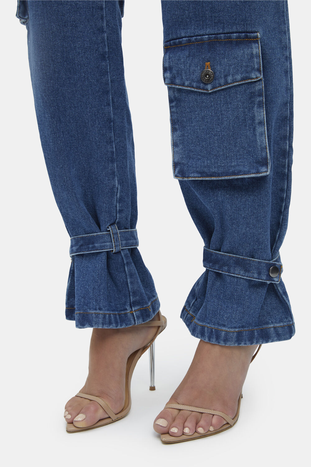 DENIM CARGO PANT in colour CITADEL