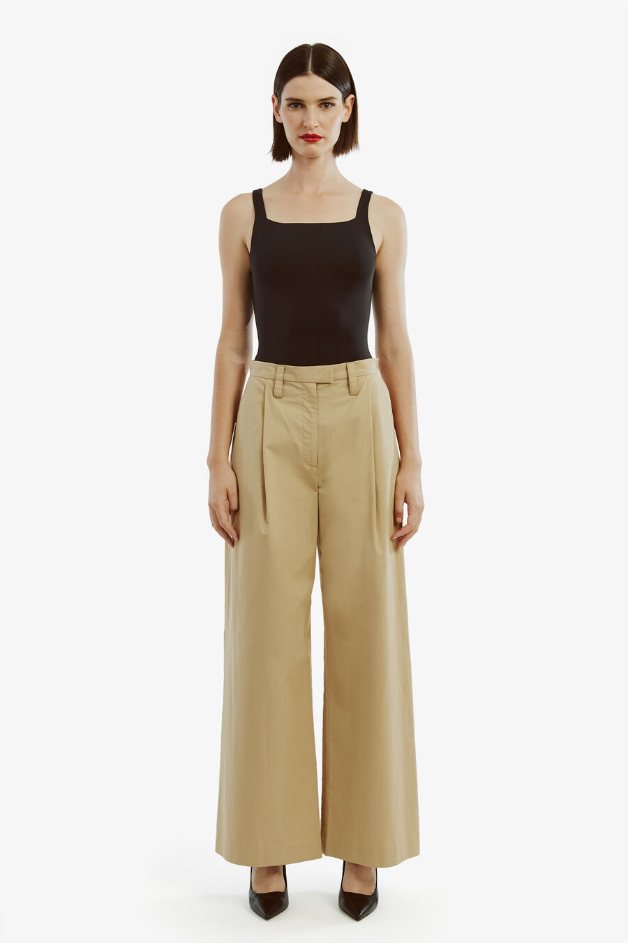 FAITH RELAXED PANT in colour BEIGE