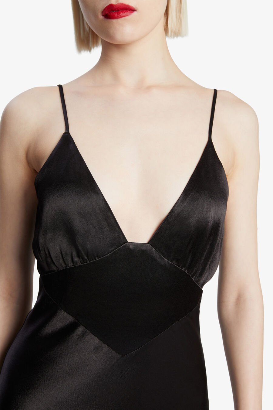 CAPRI SLIP DRESS in colour BLACK