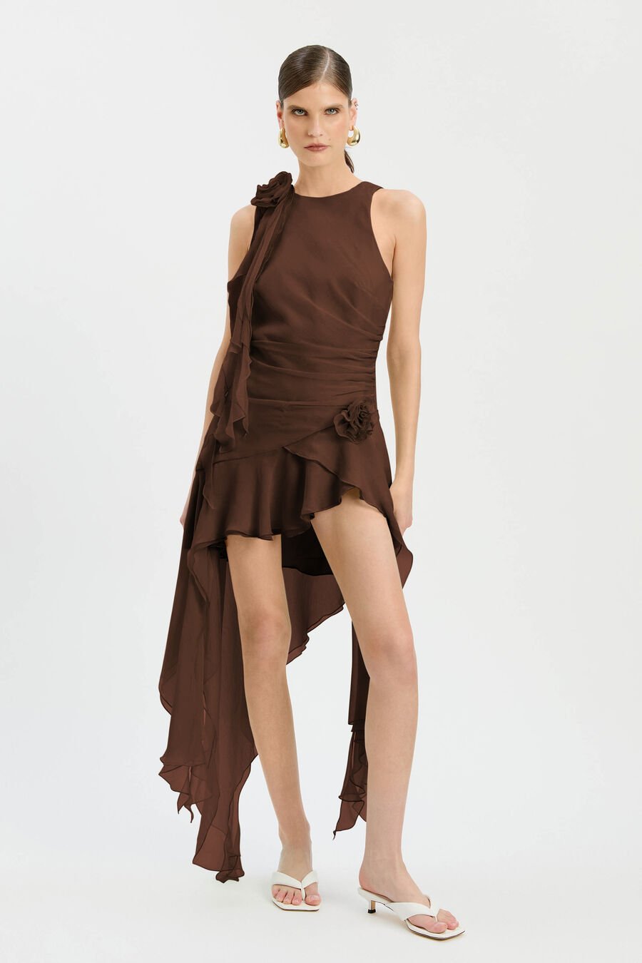 Ivana Georgette High Low Dress