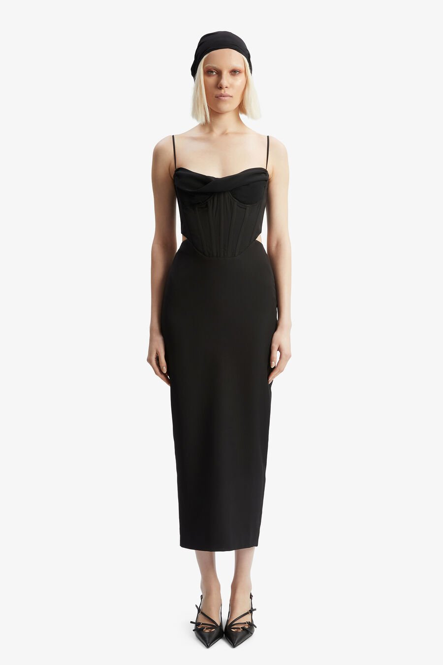 MARTINI MIDI DRESS in colour BLACK